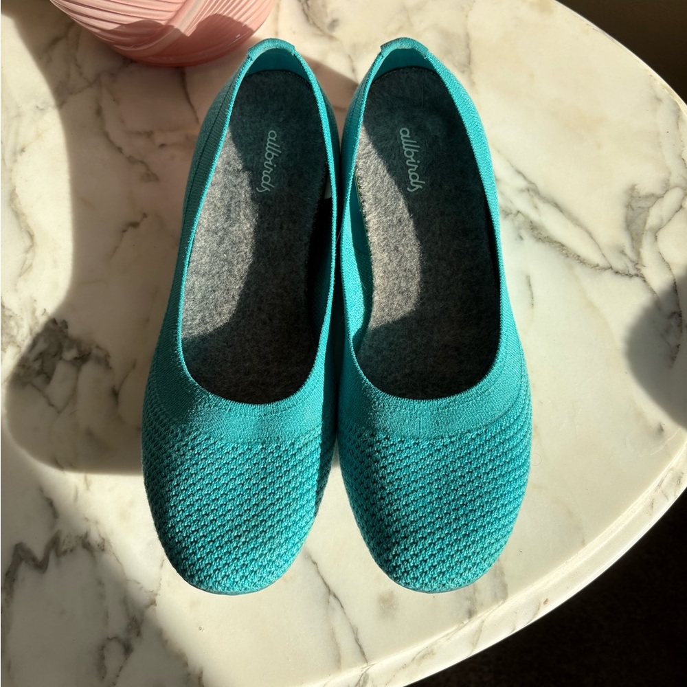 Allbirds Tree Breezers Teal Ballet Flats Size 9.5 - Picture 3 of 6